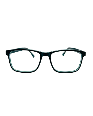 Armazón Óptico Rectangular Degradado Negro-Cristal | Montura Acetato Unisex Contemporáneo