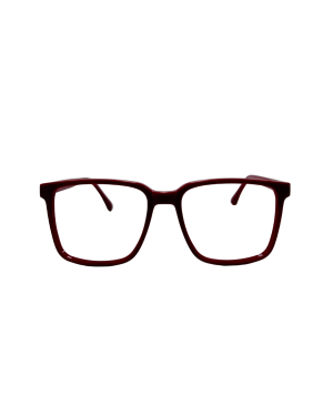 Armazón Óptico Cuadrado Burdeos | Montura Acetato Unisex Retro Clásico