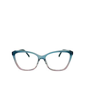 Armazón Óptico Cat-Eye Bicolor Teal-Rose | Montura Acetato Mujer